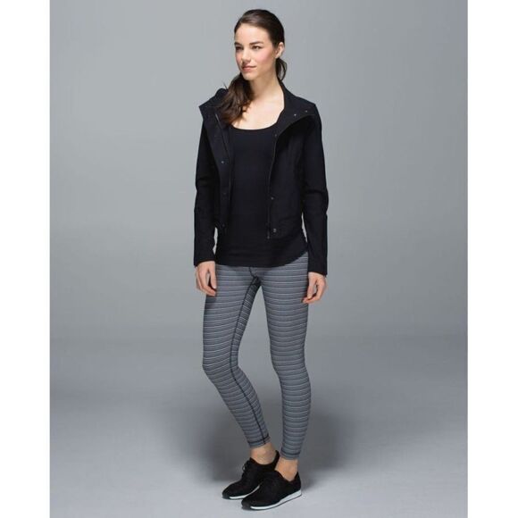 LULULEMON 4 High Times Pant Textured Stripe Black Deep Coal THROWBACK! - Picture 7 of 13